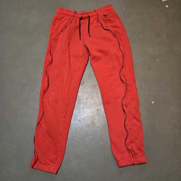 Nike Air Mid Rise Fleece Joggers in Light Crimson Women's Size Small - Picture 5 of 8